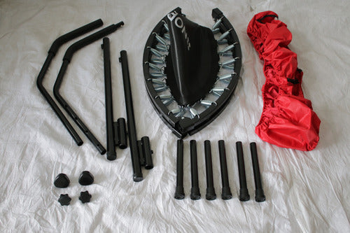 Trampolín Fitness Norplat Plegable 100cm 1m Cama Elastica Rojo