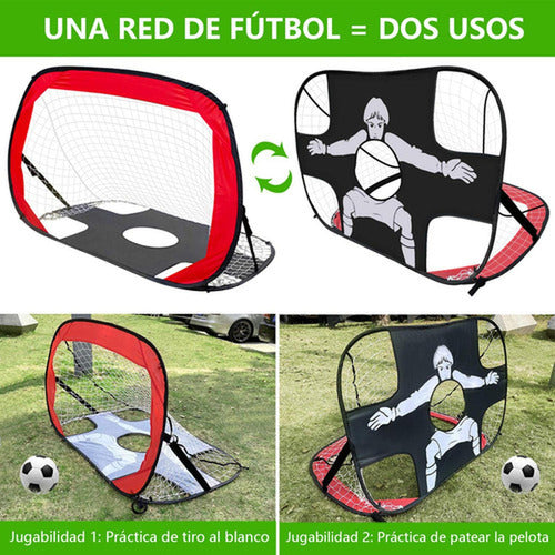 Arco Portería Futbol Doble Uso Entrenamiento Niños - Norplat Negro