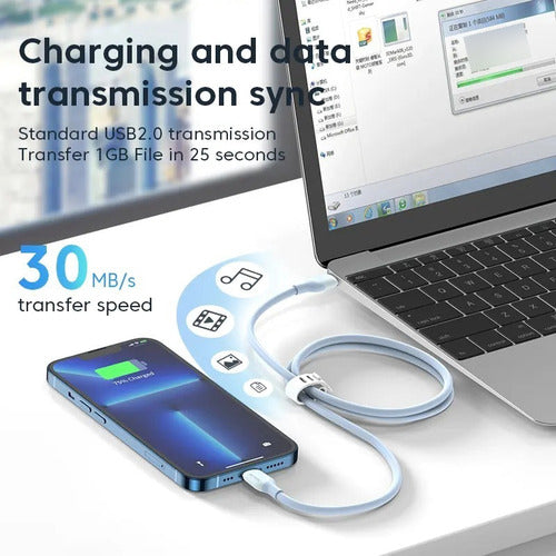 Cable Tipo C A C - Usb C Usbc - Carga Rápida 60w - Norplat Blanco