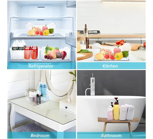 4 Organizador De Refrigerador Contenedor Organizador Despens