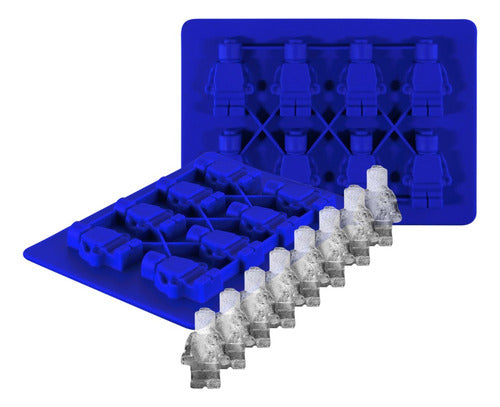 Molde De Silicona Para 8 Figuras Mini Cubo De Hielo - Cukin Azul