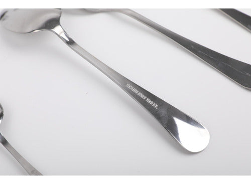 Juego Servicio Cubiertos 24 Piezas Acero Inoxidable Norplat Plateado