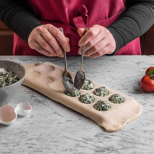 Molde Para 10 Ravioli Ravioles 58x38x51 Muy Fácil - Cukin Blanco - Relleno Redondo