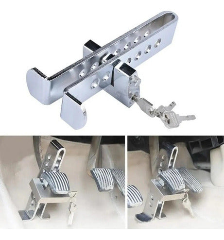 Traba Volante + Traba Pedal De Seguridad Auto Fuerte Norplat