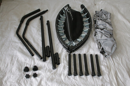 Trampolín Fitness Norplat Plegable 100cm 1m Cama Elastica Plateado