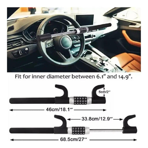 Traba Volante Auto Con Clave Bloqueo Antirrobo - Norplat