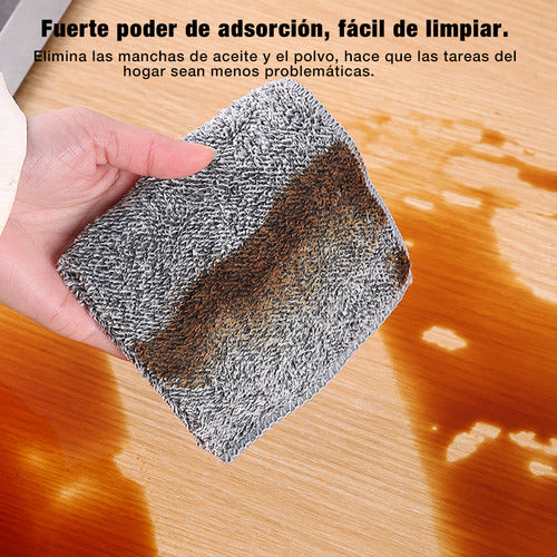 Set 12 Paños De Cocina Docena Fibra Carbon Ecológico Norplat