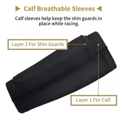 Canilleras Futbol Espinilleras + Manga Protectora - Norplat L Negro