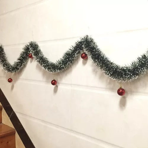 Pack X10 Guirnaldas Espumillón Navideñas 5m Adornos Navidad Verde