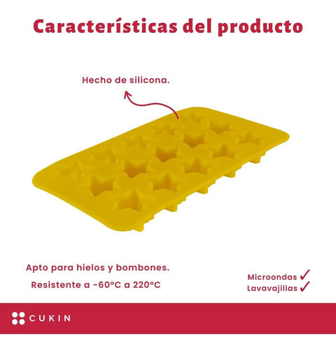 Molde De Silicona Para Estrella De Chocolate - Cukin Amarillo