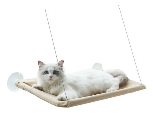 Hamaca Gato Norplat Cama Para Gatos Cama Colgante Ventana Beige Liso