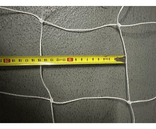2 Mallas Futbol 7 Red Arco Futbolito 5.5x2.1mt Norplat Blanco