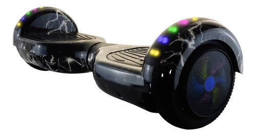 Patineta Smart Balance Speaker Bluetooth - Rebelde Eciclos Black Galaxy (negro)
