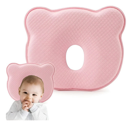 Almohada Para Bebe Norplat - Cojin Plagiocefalia Guagua Rosa