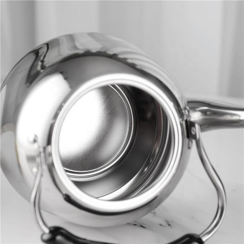 Tetera Infusor Acero Inoxidable Filtro Silvadora 1l Norplat Plateada