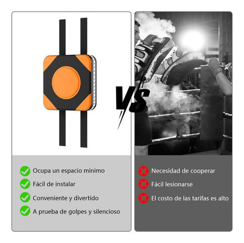 Almohadilla De Boxeo Con Velcro A Pared Foco Entrena Norplat Naranja