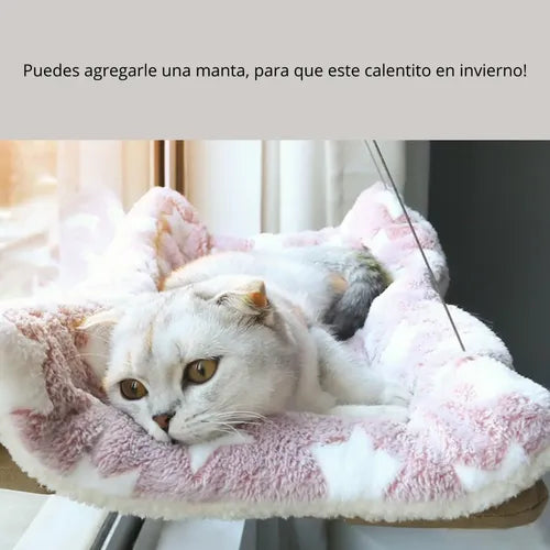 Hamaca Gato Norplat Cama Para Gatos Cama Colgante Ventana Beige Liso