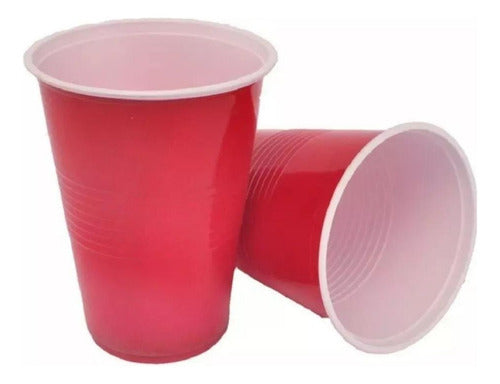 100 Vasos Plásticos Pp 16 Oz / 500 Cc Ml Para Fiesta - Cukin Rojo