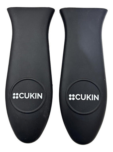 Dutch Oven Ø26cm 2 Sartenes Hierro Fundido + 2 Grip - Cukin Negro