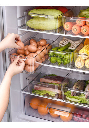 Organizador Para Refrigerador Plástico Transparente Big - Transparente
