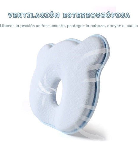 Almohada Para Bebe Norplat - Cojin Plagiocefalia Guagua Celeste
