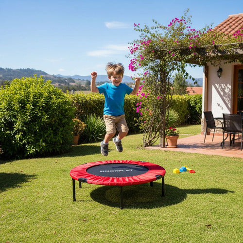 Trampolín Fitness 100cm Plegable Cama Elástica - Norplat Rojo