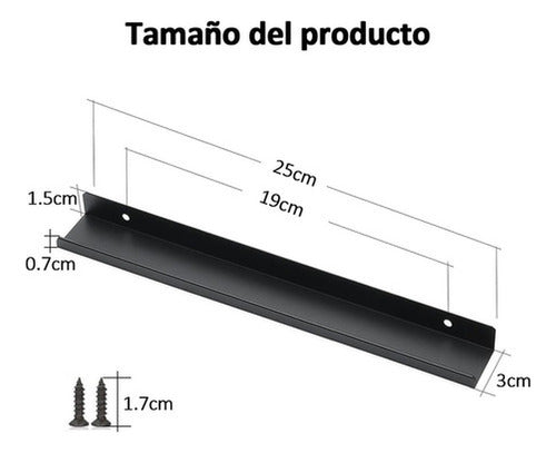 10 Tiradores Para Muebles Cocina Tornillos Manillas Norplat Negro