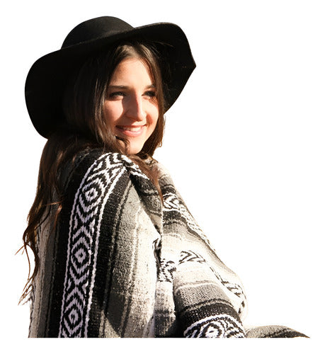 Mantas Mexicanas Hechas A Mano, Manta De Sarape Tejida A Man Negro Carbon Y Ceniza