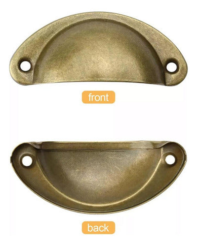 Set 12 Tiradores Para Muebles Cocina Cajón Manilla - Norplat - Bronce