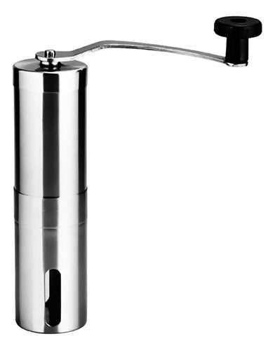 Molino Molinillo De Café Manual De Acero Inoxidable - Cukin Plateado