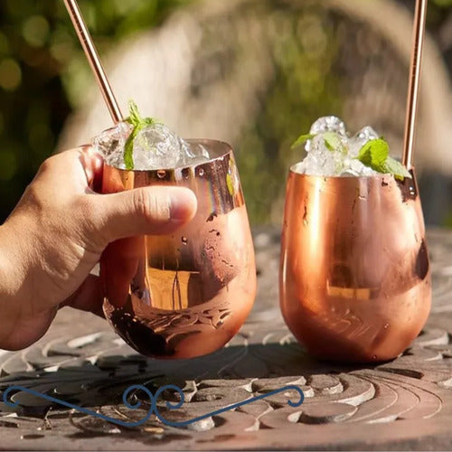 2 Vasos Lisos Moscow Mule Mugs Copas Coctel 500ml - Norplat Moscow Copa