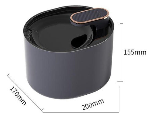 Bebedero Gatos Perros Mascotas Eléctrico Detección Agua Wuf Negro