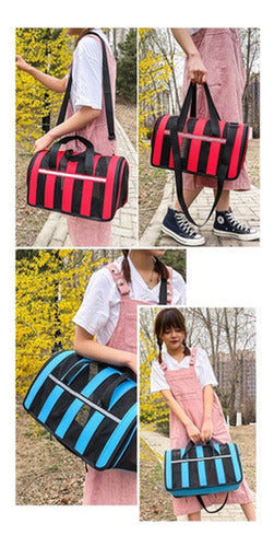 Bolso Transporte Mascota Gato Perro Norplat Talla M 41x26x24 Rojo