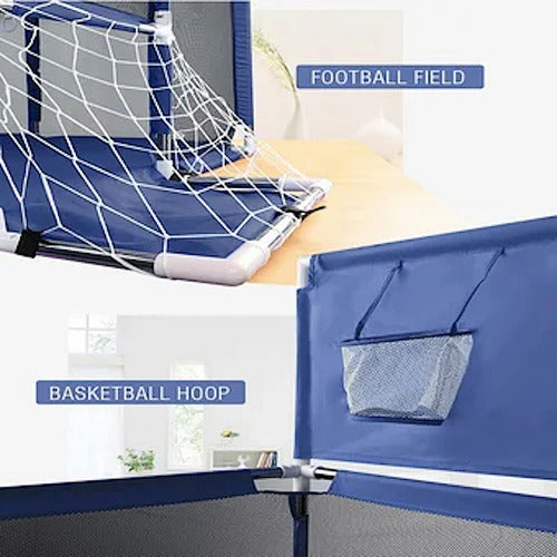 Corral Para Bebe Con Aro De Basket 180cm Seguridad - Norplat Azul