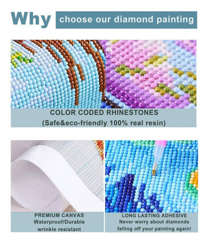 Bordado Pintura Diamante - 40x30cm Diseños Varios - Norplat Ciervo - Wa1291