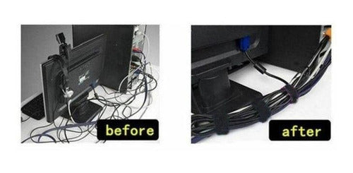 Amarra Cable Vlecro Colores Negro