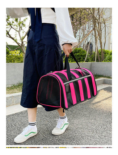 Bolso Transporte Mascota Gato Perro Norplat Talla M 41x26x24 Rosa