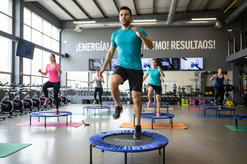 Trampolín Fitness 100cm Plegable Cama Elástica - Norplat Azul