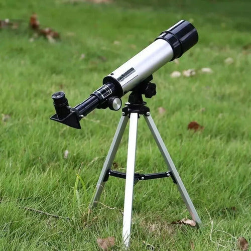 Telescopio Niños Astronómico Monocular 60x Zoom F36050 Plateado Y Negro