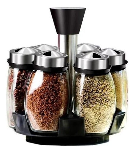 Condimentero Especiero Giratorio 360 Organizador - Norplat Plateado