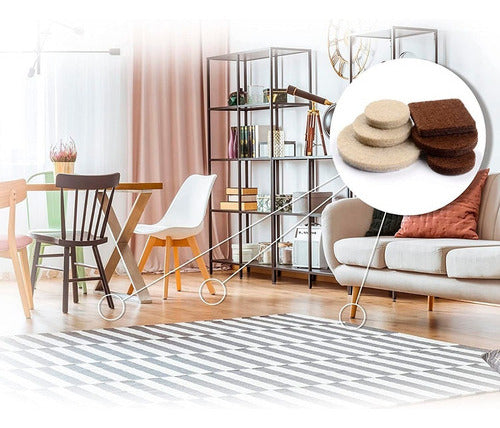 Set 133 Almohadilla Protectora Fieltro Sillas Mesas Norplat