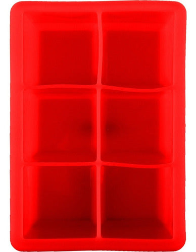 Cubetera Para 6 Cubos De Hielo De 5cm - Cukin Rojo