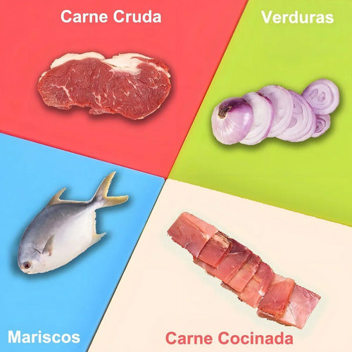 Tabla De Picar Norplat Con Pestañas Para Cocina 4 Unidades Lisa Multicolor