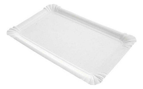 10 Bandeja Para Torta Carton Norplat - Coctel Grande 45x34  Blanco