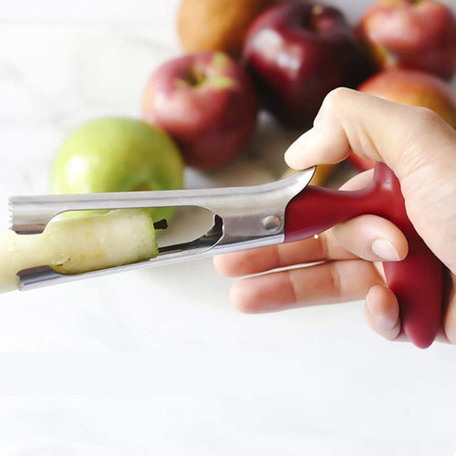 Descorazonador De Manzanas Frutas Acero Inoxidable - Cukin Rojo