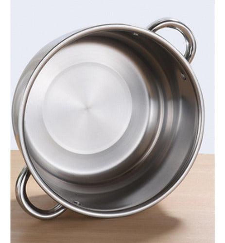 Bateria De Cocina Acero Inoxidable 4 Ollas Induccion Norplat Plateado