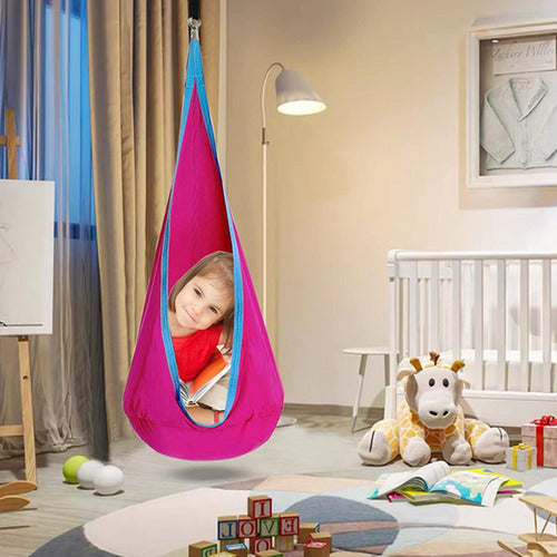 Columpio Sensorial Hamaca Colgante Niños + Cojín - Norplat Magenta