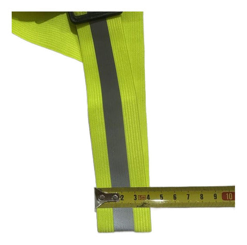 Pack 10 Arnes Reflectante Elástico Ajustable - Norplat Amarillo Fluorescente M