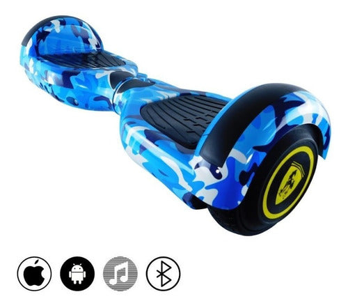 Hoverboard Eciclos Speaker Bluetooth Scooter Diseños Azul Militar