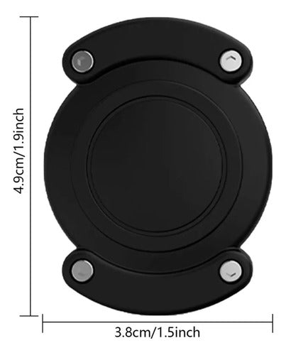 Soporte Collar Mascotas Para Airtag Impermeable Resistente Negro Tag M